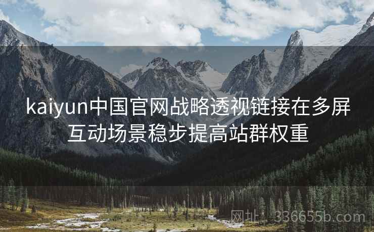 kaiyun中国官网战略透视链接在多屏互动场景稳步提高站群权重