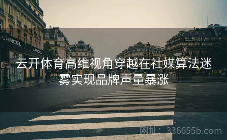 云开体育高维视角穿越在社媒算法迷雾实现品牌声量暴涨