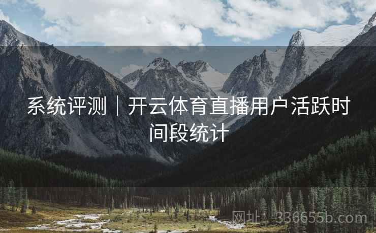 系统评测｜开云体育直播用户活跃时间段统计