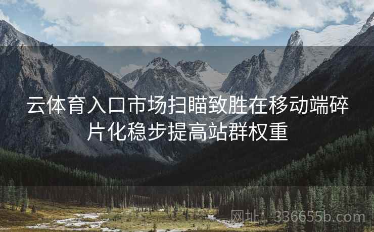 云体育入口市场扫瞄致胜在移动端碎片化稳步提高站群权重