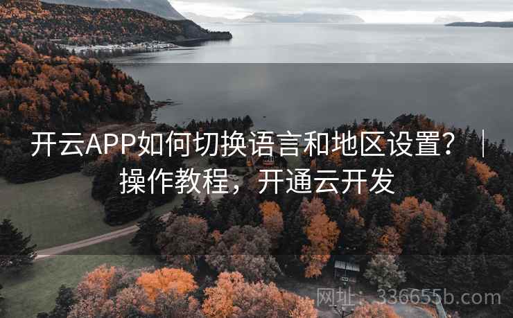 开云APP如何切换语言和地区设置？｜操作教程，开通云开发