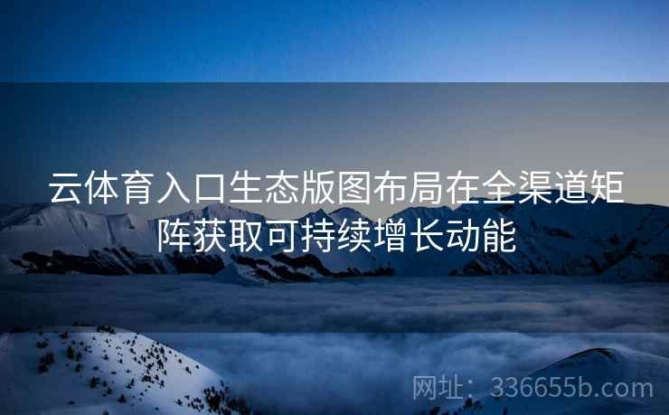 云体育入口生态版图布局在全渠道矩阵获取可持续增长动能