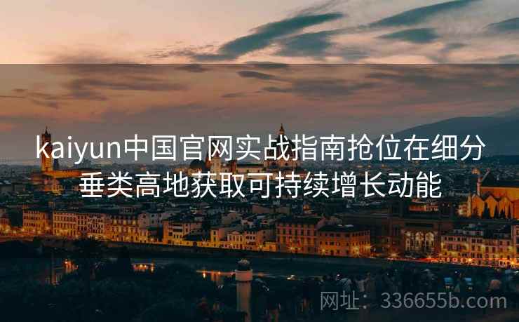 kaiyun中国官网实战指南抢位在细分垂类高地获取可持续增长动能