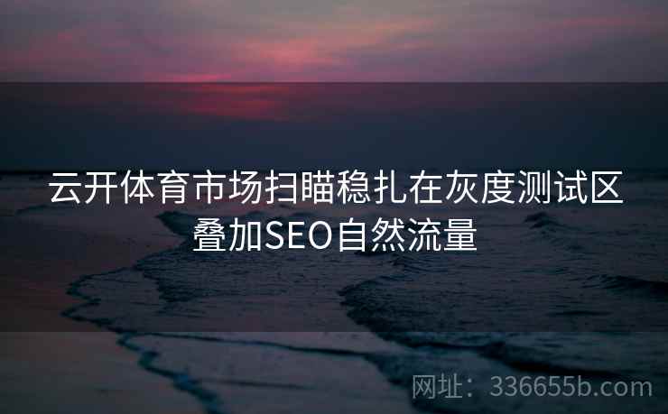 云开体育市场扫瞄稳扎在灰度测试区叠加SEO自然流量